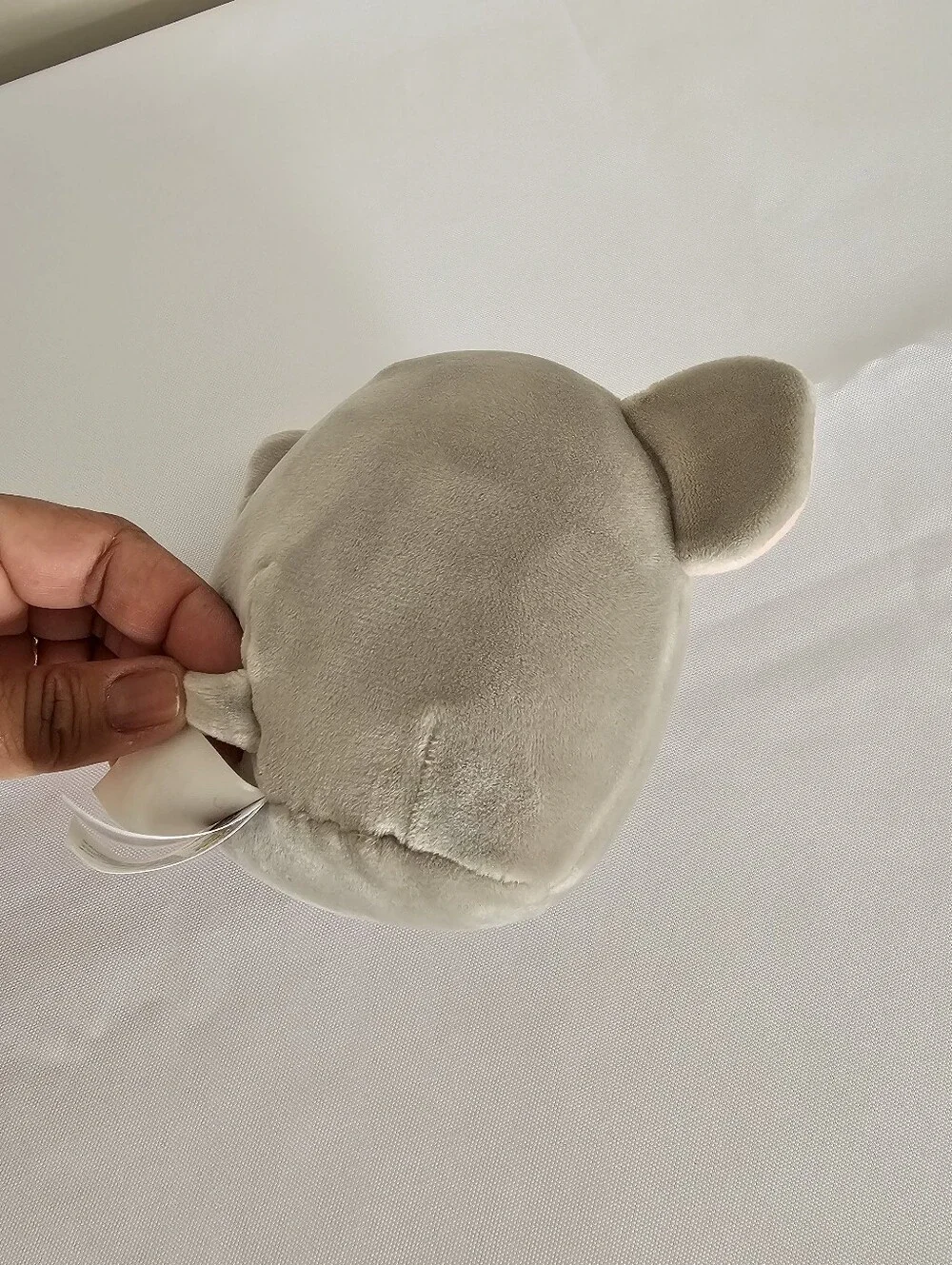 Squishmallows Gray Elephant Coin Pouch with Pink Ears